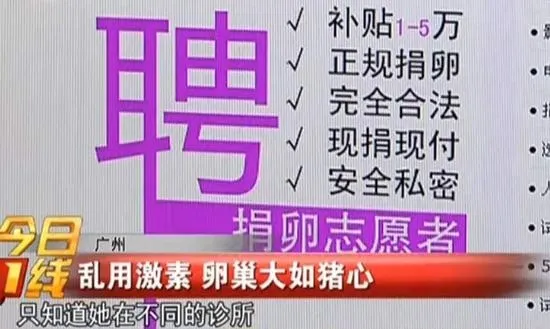 17岁少女打激素卖卵一次取出21颗卵子：差点没命