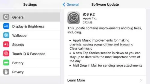 苹果承认iOS 9.2电量显示问题 公布解决方案