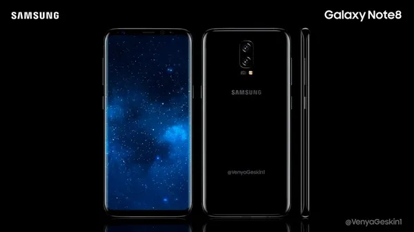 三星Note 8是这个样子？6.4寸双摄一眼惊艳