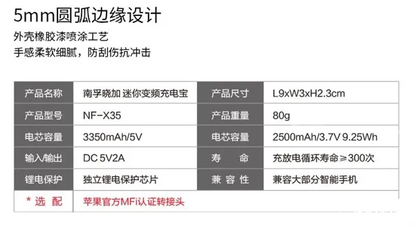 颜值爆表！南孚发布雅黑版晓加iPhone充电宝