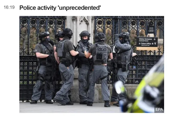 3月22日英国议会外发恐袭事件 让很多人再一次质疑绿教