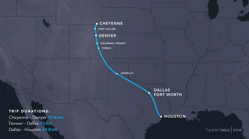 Hyperloop One离梦想越来越近 超级高铁或首先出现在这些地方