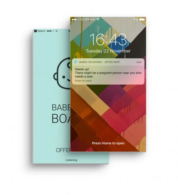 Babee on Board 应用 - 帮中早期孕妇私下寻求公交车座位