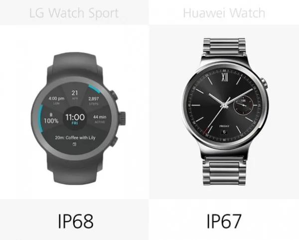 [图]LG Watch Sport和Huawei Watch规格参数对比