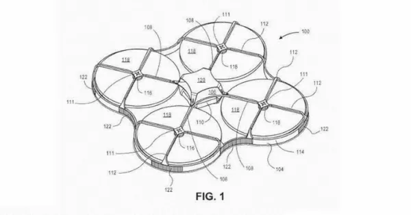 [图]亚马逊集群无人机专利曝光：用小飞机组成“空中巨轮”来运货