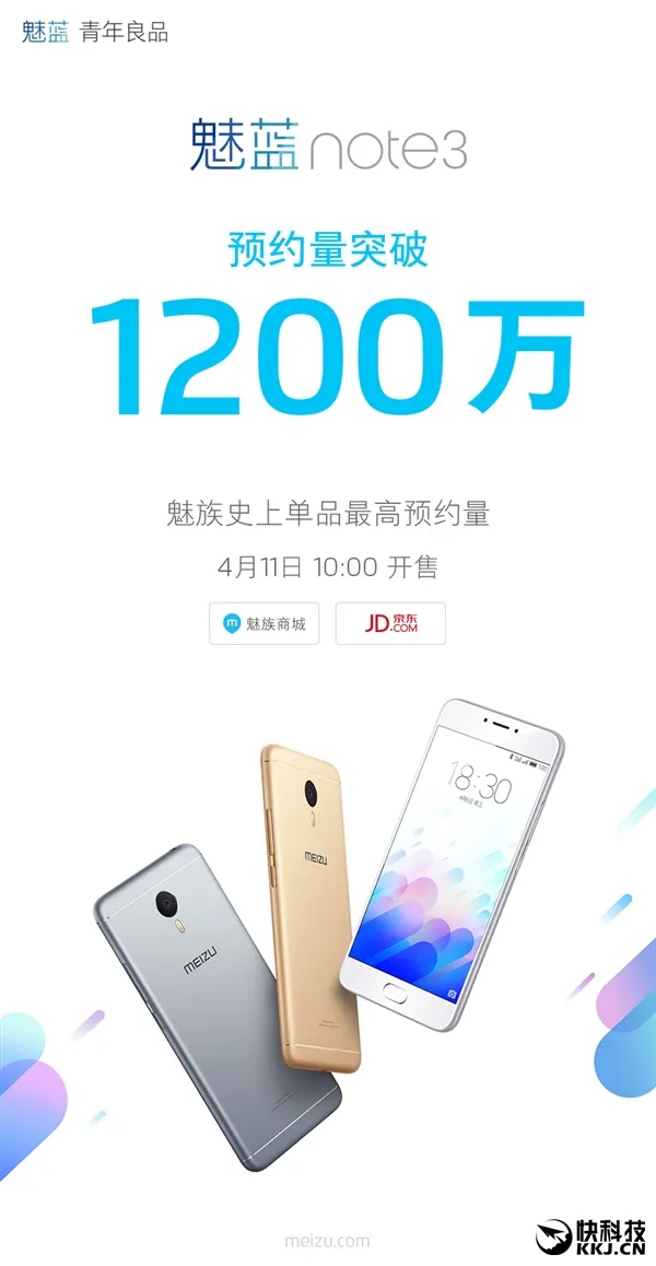 跟红米拼性价比！魅蓝note3预约破1200万