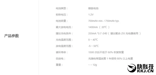 49元/4节！紫米7号镍氢充电电池开卖：放一年80%电量