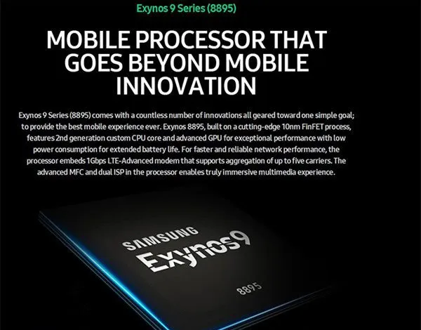 三星Exynos 8895处理器发布：10nm制程 GPU核心20个