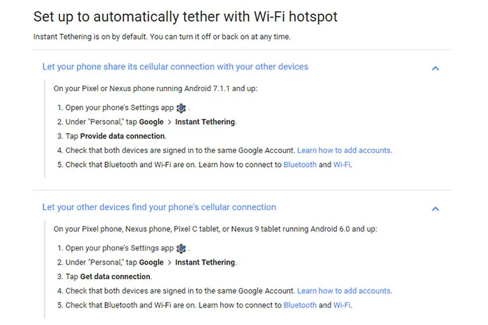 Google推便捷热点功能Instant Tethering，让Pixel和Nexus连通上网