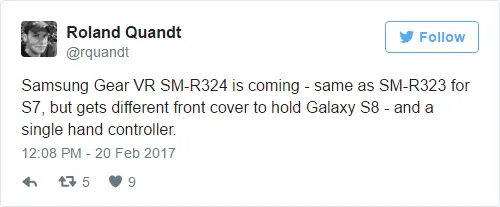 三星将发布新款Gear VR护航Galaxy S8，还有单手遥控器