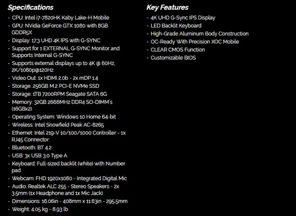 EVGA顶级笔记本SC17发布：配置无敌 随便超频