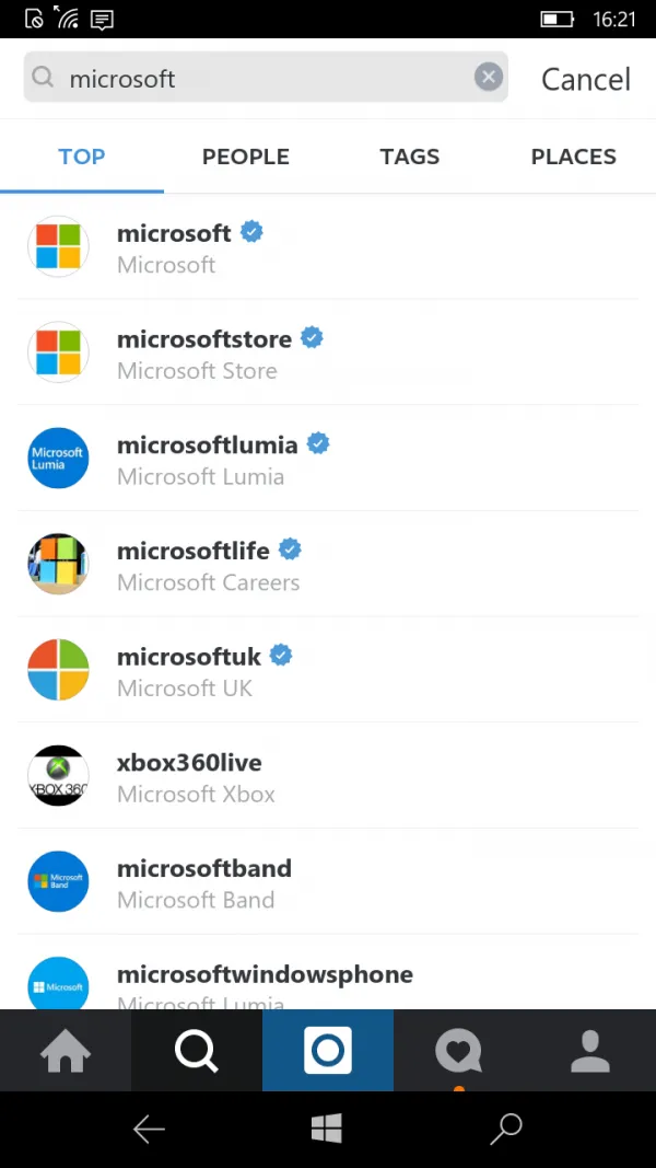 通用版Instagram已在Windows Store上上架