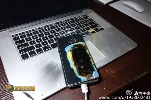 消费者送检的爆炸国行Note 7检测报告出炉:是电池自燃而非外部加热