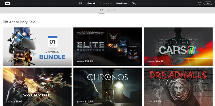 Oculus Rift上市一周年，旗下VR游戏开始特惠大庆：最低80% off