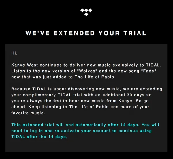 侃爷Tidal独占专辑《TLOP》新版上线 Tidal为歌迷延长30日免费订阅