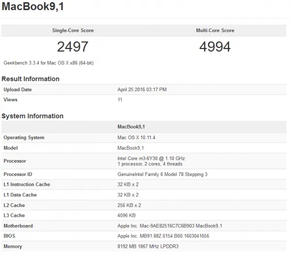 全新12寸 Retina MacBook 性能比去年提升5-18%