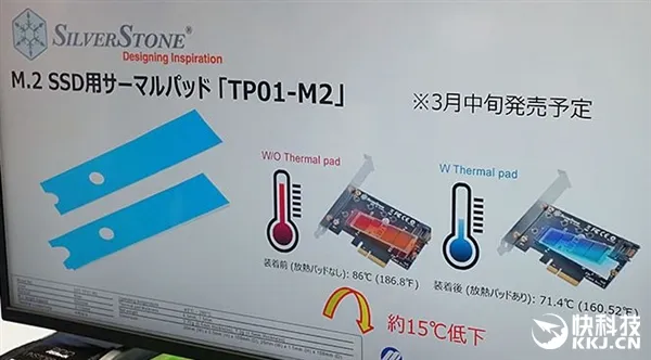 银欣发布M.2固态盘散热垫：暴降15度