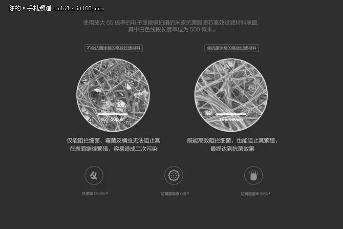 小米发空气净化器滤芯抗菌版 售价159元