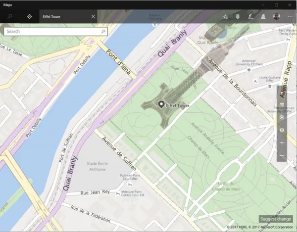 [图]Windows 10最新预览版地图：你还认得出是埃菲尔铁塔吗？