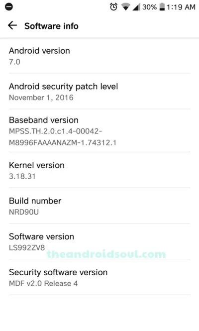 LG G5 T-Mobile版本收到Android 7.0牛轧糖更新