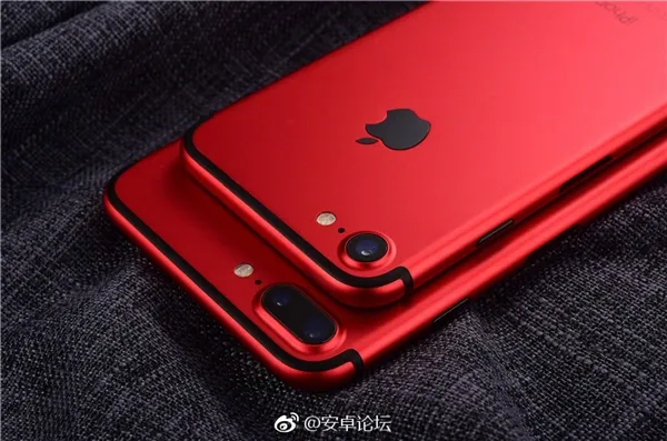 外观靓了！iPhone 7中国红抢先亮相：骚气十足