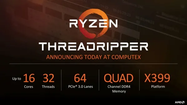 AMD Ryzen Threadripper压制Intel：8代酷睿要逆袭