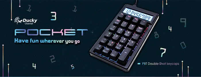 Ducky推出POCKET SPECS机械数字键盘，还可以充当计算器使用