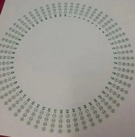 泰国老师设计防作弊答题卡 网友：给跪了