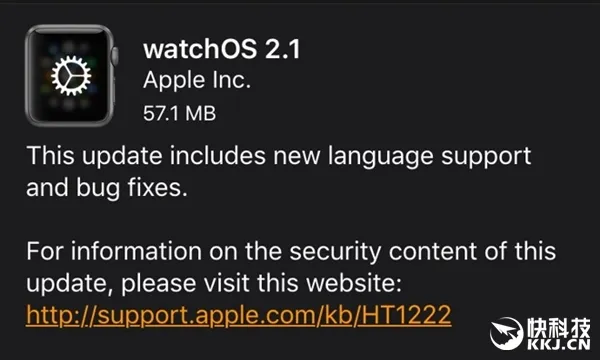 苹果发布watchOS 2.1：多语言支持