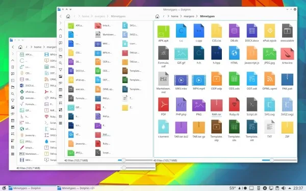 [图]KDE Framework 5.27.0发布：带来全新MIME类型图标