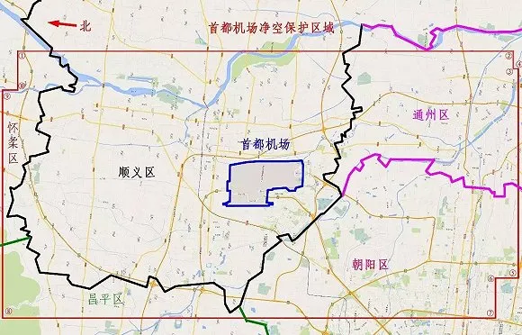 北京首都机场公布无人机禁飞区 覆盖通州朝阳等5区