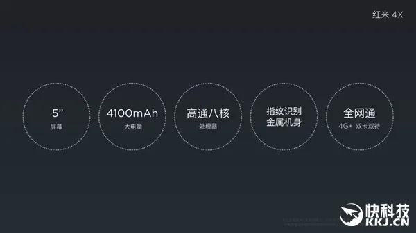 小米将性价比进行到底！红米4X发布：699元