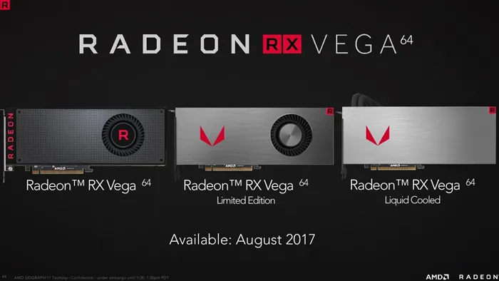 AMD正式发布RX VEGA 64、VEGA 56显卡：新GPU之王，399美元起