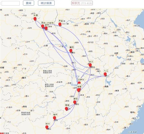 这个网站可以看到古代诗人轨迹地图 网友：李白这是在打野？