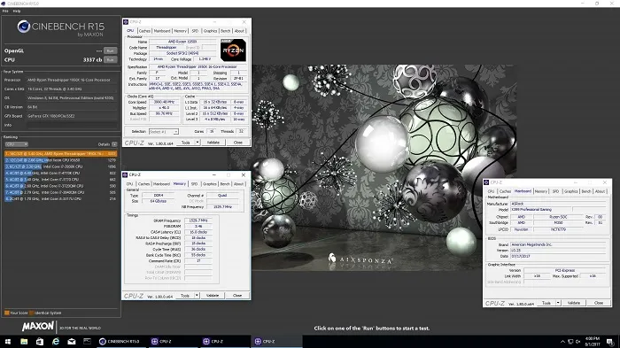 Ryzen TR 1950X 全核Boost至4.0GHz，性能强且电压不高