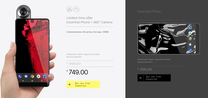 夏普S2与坚果Pro合体，安卓之父的Essential Phone 699美元开卖