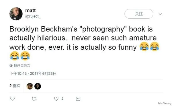 贝克汉姆儿子出摄影集 还未出版就被群嘲了