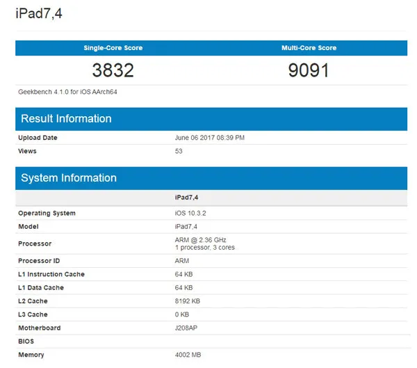 iPad Pro性能很强？跑分比新款MacBook Pro还高！