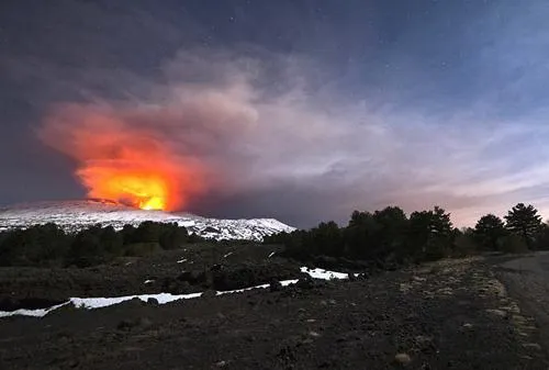 英纪录片团队遭遇埃特纳火山喷发险境逃生