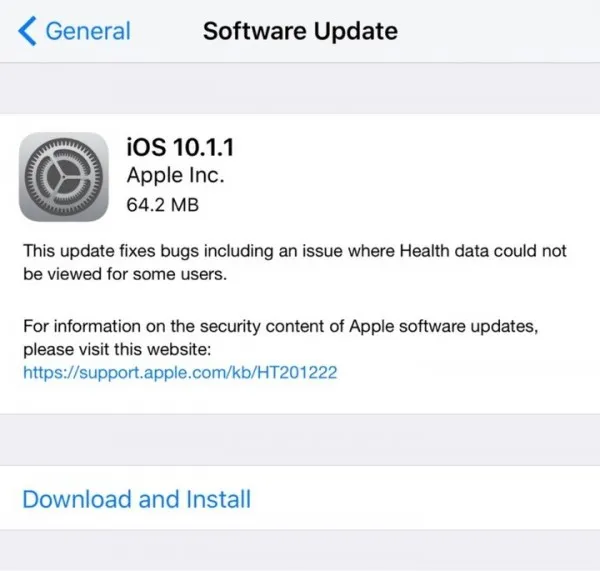 苹果重新发布iOS 10.1.1更新 版本号变更为14B150