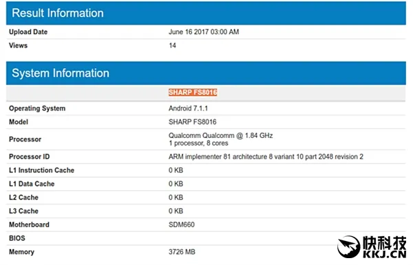 “全面屏之父”夏普新旗舰现身：骁龙660+4G内存