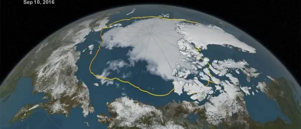 北冰洋海冰数量创下历史第2低记录