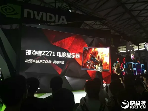 3999元！宏碁发布掠夺者Z271电竞曲面显示器：144Hz/G-SYNC