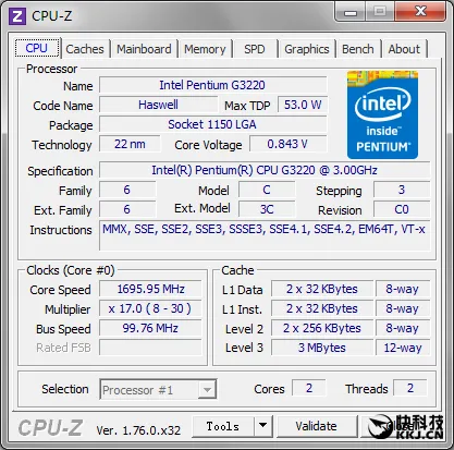 CPU-Z 1.76发布：竟然支持Windows 98