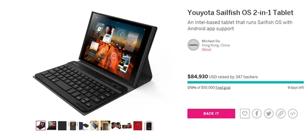 1350元！3年前的平板Jolla Tablet复活：运行Sailfish OS系统