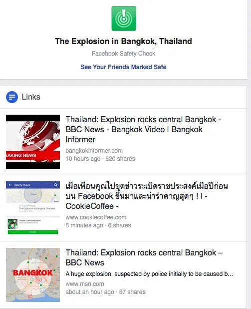 深陷假新闻漩涡的Facebook又被自家算法坑了 误报曼谷发生爆炸