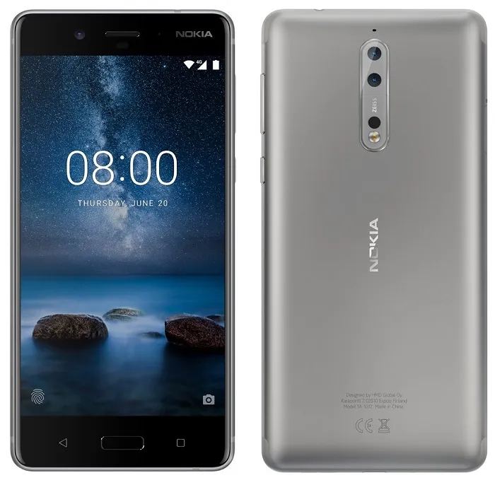 Nokia 8前置摄像头为1300W像素，系统近乎原生