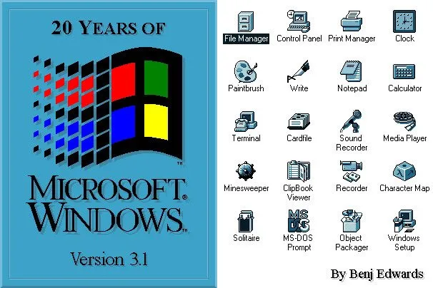 微软Windows 3.1系统25岁了