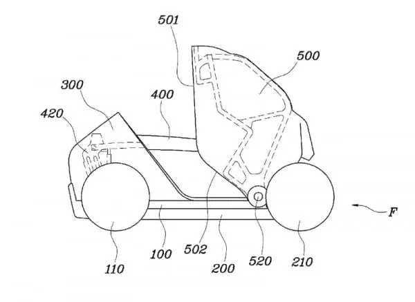 现代在美申请可折叠城市车专利 图纸曝光