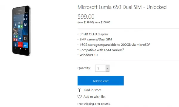 [图]Lumia家族最后一款机型现五折销售 裸机价99美元